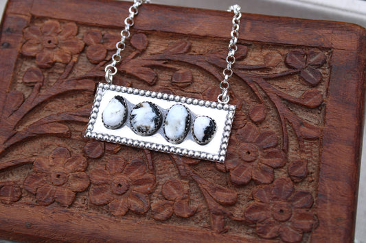 White Buffalo Bar Necklace